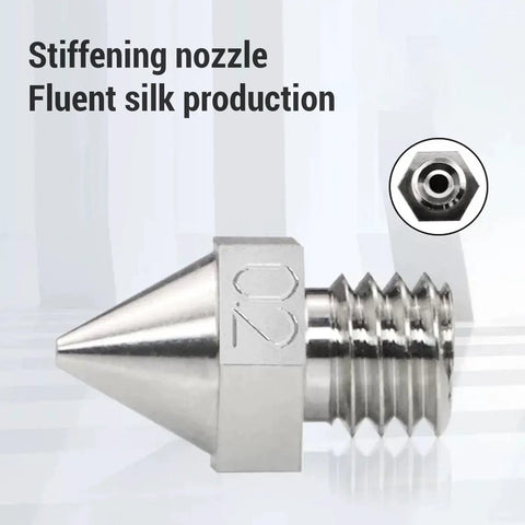 Straight Up Heavy Duty Hardened Alloy 3D Printer Nozzle 0.2mm Nickel Plated Hot End Tip Replacement Builds Different With Zero Leaks Or Clogs Fits Pro2 Pro3 E2 Premium Quality Filament Flow For Reliable Long Prints
