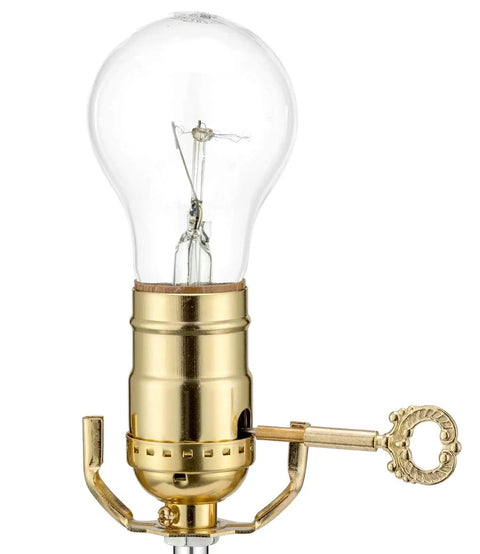 Solid Brass Lamp Knob Replacement With Half Inch Extension Screw On On Off Switch Twist Dial For Table And Floor Lamp Repair 2 Pack Straight Up Built Tough, detailed view of lamp socket with key switch.