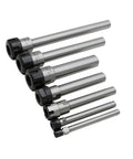 Heavy Duty C8 ER8 ER11 CNC Milling Tool Holder Extension Rods in multiple sizes for industrial lathes and CNC applications.