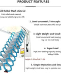 No Sweat Automatic Attic Pull Down Ladder With Rock Solid Telescopic Fold Design Heavy Duty Retractable Handrails And Remote Control For Quick Easy Loft Access 80X120 Cm features cold rolled steel, semi-automatic telescopic staircase.