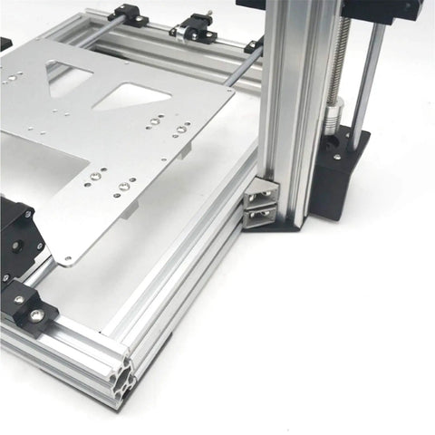 2020 aluminum extrusion corner brackets kit with 48 T nuts and screws for DIY projects, showing installation on frame