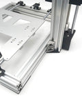 Close-up of 3030 Aluminum Extrusion Corner Bracket Kit With 40 M6 T Nuts And 40 Hex Screws installed at 90-degree angle on aluminum profiles