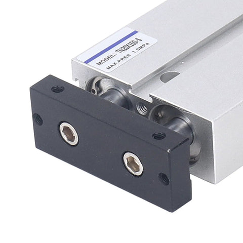 Built Tough Pneumatic Air Cylinder 20 mm Bore 150 mm Stroke Double Rod Double Acting Plug And Play Quick Fittings Rock Solid Hard Oxidized Finish For Dependable Workshop Use