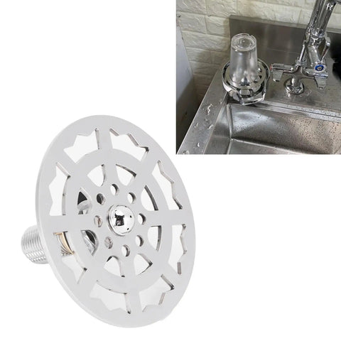 Automatic Metal Sink with Faucet and Water Flow Nozzle for Restaurant Kitchen - to CleanProfessal GradeIdeal for Food t and Cooking with sink accessory.