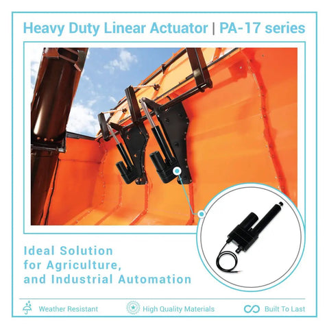12V High Force Linear Actuator With 1 Inch Stroke 850 Lbs Push Pull Industrial Heavy Duty Actuator IP65 installed on equipment