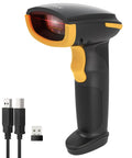 Wireless Bluetooth 1D Barcode Scanner With 2000mAh Battery Delivers 3 Months On One Charge USB Handheld Barcode Reader shown with cables