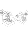 Heavy Duty Ball End Mill Sharpener Grinder For Milling Cutters, showcasing adjustable seat and diamond wheel design.