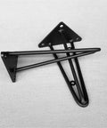Built Tough Heavy Duty Rustic Shelf Brackets Wall Mount Supports Sturdy Triangle Steel Corbels black coated metal braces