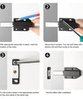 Steps to install Grab These Slay Touch Activated Cabinet Door Catches with durable ABS steel for kitchens and baths.