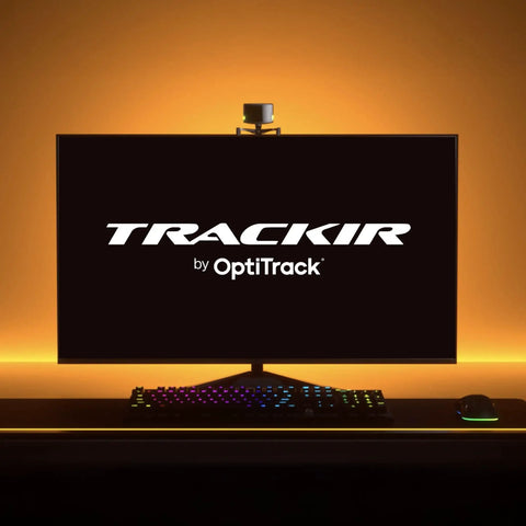 Head Tracking System With 6DOF USB Optical Motion Tracker for PC Gaming on monitor with keyboard and mouse setup