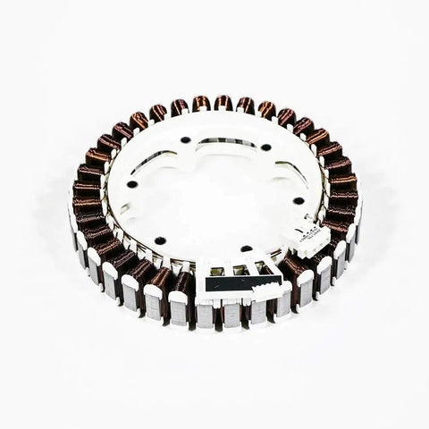 OEM Motor Stator Assembly for Washing Machines Replacement Kit showing 11 in. diameter copper wiring component