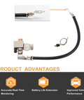 Heavy Duty Plug And Play Battery Current Sensor Ibs Negative Cable Replacement For Ford Focus Escape C Max Transit Connect, close-up view.