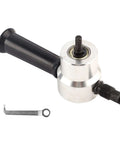 Double Head Metal Nibbler Drill Attachment For Electric And Pneumatic Tools, 160A Cutter in silver with handle and wrench