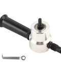 Top Rated 160A Hand Sheet Metal Nibbler Saw Cutter Electric Pneumatic Drill Attachment Tool with a black handle and silver body.