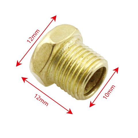 Four Piece Sintered Bronze Breather Vent Kit One Eighth Inch NPT For Single Acting Cylinders Or Valves, shown with dimensions.