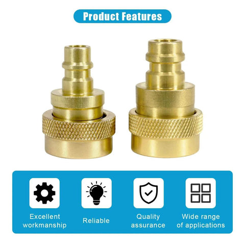 R1234YF To R134A Quick Coupler Kit For Car AC Charging, DIY Friendly brass connectors high low side view