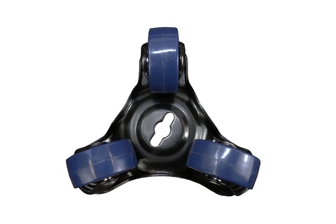 Tri Dolly 250 Lb Capacity 360 Degree Swivel Furniture Moving Dolly with 2 Inch Blue TPU Wheels and Steel Frame