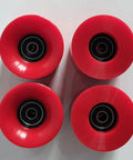 Top view of 60mm Cruiser Skateboard Wheels 80A With ABEC-9 Bearings And Spacers, Red Penny Board Ready Set