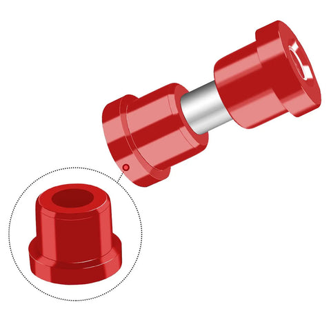 Red steel plate bushing and screws for Beefed Up Heavy Duty Steel Plate Bushing Kit For Golf Cart Suspension Front And Rear