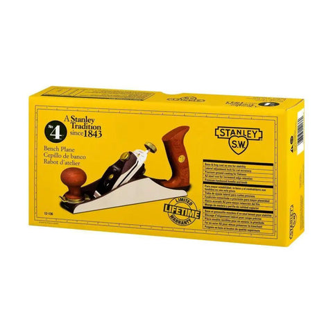 No. 4 Smoothing Hand Plane With Extra Thick 1/8 Inch A2 Steel Iron, product box with cherry wood handle image
