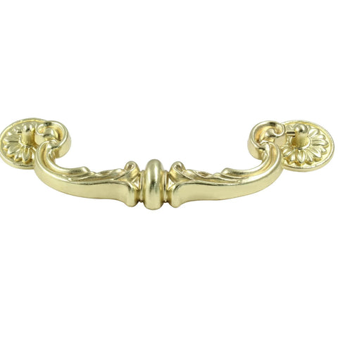 Gold drawer pull handle, 150 mm center to center, zinc alloy, rustic vintage style, antique finish, for kitchen cabinets