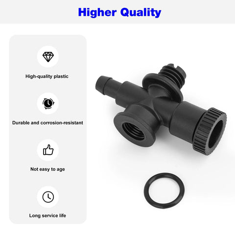 DEX2400S filter air relief valve assembly, black plastic with O-ring, for Hayward Pro Grid DE pool filter
