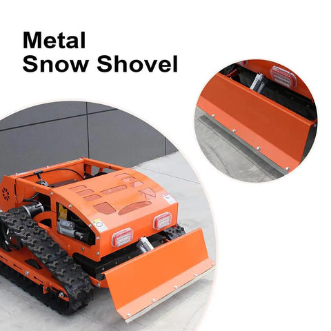1.2-Ton Mini Excavator With Robotic Lawn Mower Digger Featuring 13.5 HP Briggs And Stratton Engine, metal snow shovel attachment