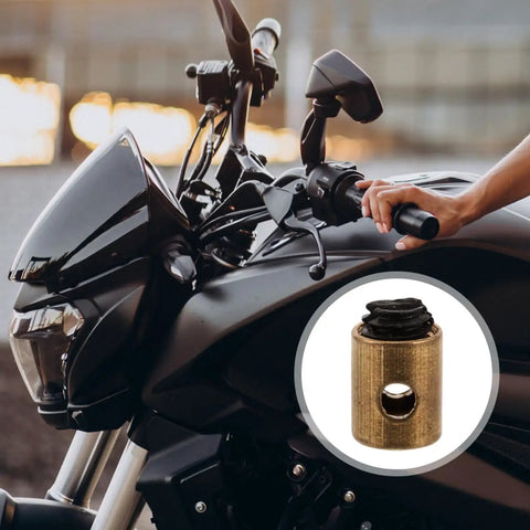 Clutch Line Core Clamp Kit, 20 Pcs Metal Throttle Cable Nipples, Universal Fit For Motorcycle And Scooter displayed on motorcycle handle