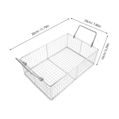 Ultrasonic Cleaning Basket For Delicate Gear And Jewelry Stainless Steel Lab Accessory That Keeps Small Parts Secure Boosts Fluid Circulation And Prevents Tangles In Watch Parts Jewelry Pieces And Tiny Tools, 30 x 20 x 16 cm