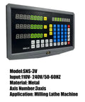 3 Axis Digital Readout Panel With Color LCD Display For Milling Lathe And Grinder Your Go To Wire EDM Drilling Boring And Turning Readouts Wide Voltage AC 80 To 250V Easy To Pair With Most Linear Scales Fast And Reliable showing model SNS-3V
