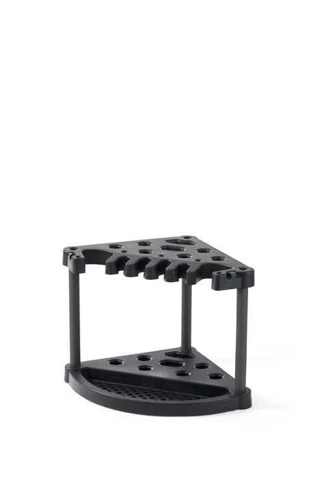 Compact Corner Tool Rack For Maximum Garden Tool Storage And Organization Holds Up To 25 Long Handled Tools Like Rakes Shovels Brooms And Accessories Easy Assembly In Under 5 Minutes All Weather Durable Zero Maintenance