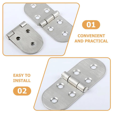 2 Pack Stainless Steel Folding Table Hinges For Wardrobes And Dining Tables Heavy Duty Wear Resistant Silver Cabinet Hinges