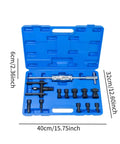 Bad Ass Inner Bearing Puller Kit With Sliding Hammer Made To Rip Old Gunk Out Efficiently Using Swappable Chucks 8mm To 25mm For Any Shaft While Rock Solid Build Quality Gets The Job Done Fast Keeping Mechanics Happy., blue case open with sliding hammer and 8 chucks, 40 x 32 x 6 cm