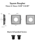 Shop Tested Heavy Duty Tungsten Carbide Cutter Inserts With Screws For Wood Lathe Tools includes 15mm square rougher with two screws.