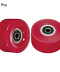 Red 32 By 58 mm Roller Skate Wheels With 608RS Bearings 82A PU Quad Skate Replacement For Indoor Or Outdoor Use 2 Pack