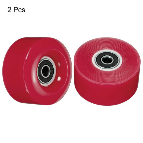 Red 32 By 58 mm Roller Skate Wheels With 608RS Bearings 82A PU Quad Skate Replacement For Indoor Or Outdoor Use 2 Pack