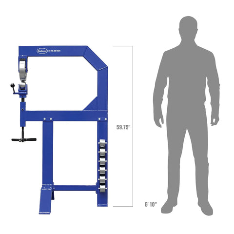 Pro Shop English Wheel Kit With Heavy Duty Floor Stand And Secure Anvil Rack For Tough Panel Beating And Sweet Metal Working On Any Muscle Car Or Hot Rod Build Project