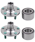 Front Wheel Hub Bearing Assembly Pair For Mazda 5 2006-2015 With ABS Direct Fit Driver And Passenger Side Front Bearings Kit OE Style Replacement Beefy Durable Sealed Bearings