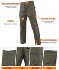 Men's Tough As Nails Tactical Hunting Outfit Featuring Ripstop Camo Jacket And Heavy Duty Multi Pocket Combat Pants For Airsoft Skirmishes And Rugged Field Gear - detailed view of tactical combat pants with pocket features.