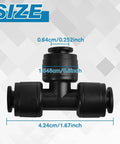 Thirty Pack Quick Connect Tee Fittings For One Quarter Inch Drip Tubing Irrigation System Leak Free Drip Lock Fittings No Fuss Install