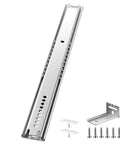14 Inch Center Mount Drawer Slides 4 Pcs Heavy Duty Hidden Cabinet Rails Smooth Gliding Undermount Tracks with screws