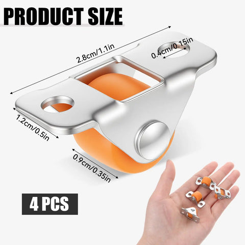 Top Shelf Heavy Duty Rubber Caster Wheels 4 Pack 0.5 Inch Low Profile Rollers Non Swivel Rigid Build dimensions and details in hand.