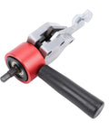 Heavy Duty Metal Shear Drill Attachment That Knocks Out Iron Aluminum Or Stainless Steel Sheets With CRV Steel Blade and Smooth 360 Rotating Handle.