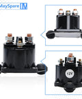 Black Workhorse Starter Solenoid Relay For Mercury Force Marine Outboards 12V Four Terminal Intermittent Duty Replacement