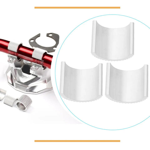 4 Pack Aluminum Alloy Bicycle Handlebar Spacers For 28mm To 22mm Conversion Washers Fits 22mm Diameter Bars No Fuss Easy To Install On Street Mountain Or Motorcycle Handlebars Silver Finish