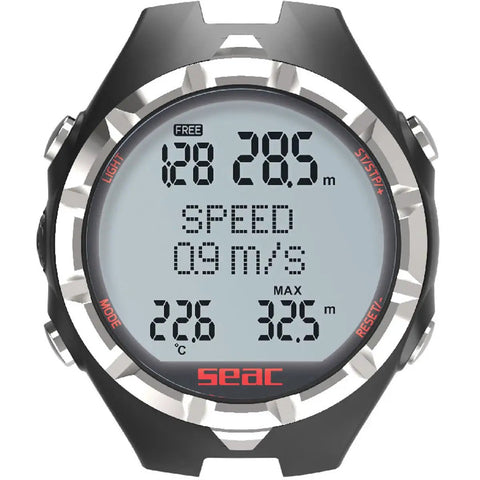 Freediving Computer With Backlit LCD Screen And Real Time Data, Logs, And Dive Metrics For Ocean Sessions