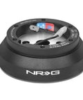 TopRated Racing Steering Wheel Quick Release Short Hub Adapter featuring tight 6X70mm bolt pattern, sleek black design.
