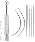 16G 18G Piercing Taper And Pro Grade Ball Grabber Tool Set For Easy Jewelry Changes Flat Back Earring Applicator Insertion Pins Kit