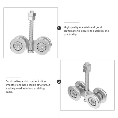 Heavy Duty Sliding Door Hanging Wheel With Steel Rail Track Roller For Industrial Gates, Smooth glide, durable design