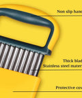 Two-pack YGDZ wavy crinkle cutter with yellow handles and stainless steel blades (non-slip grip)